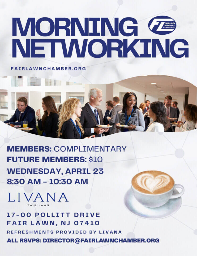 Morning Networking flyer at Livana