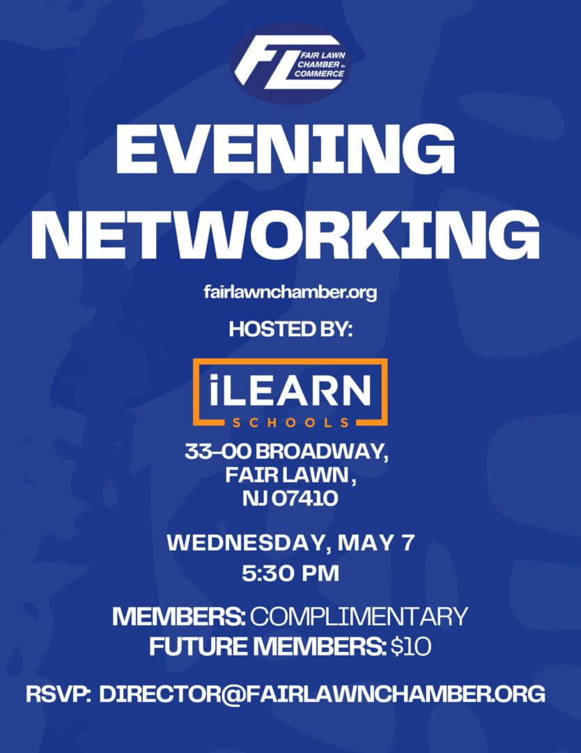 Evening Networking flyer for May 7