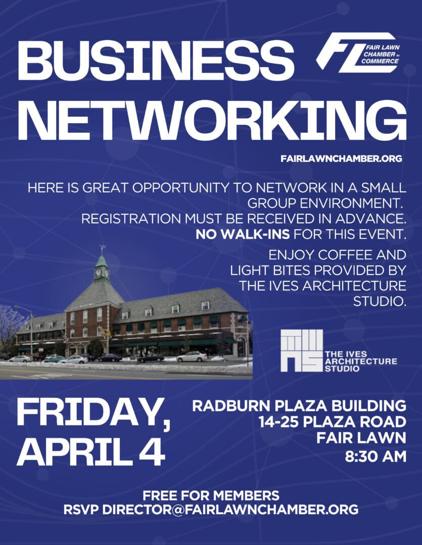Business Networking flyer for April 4