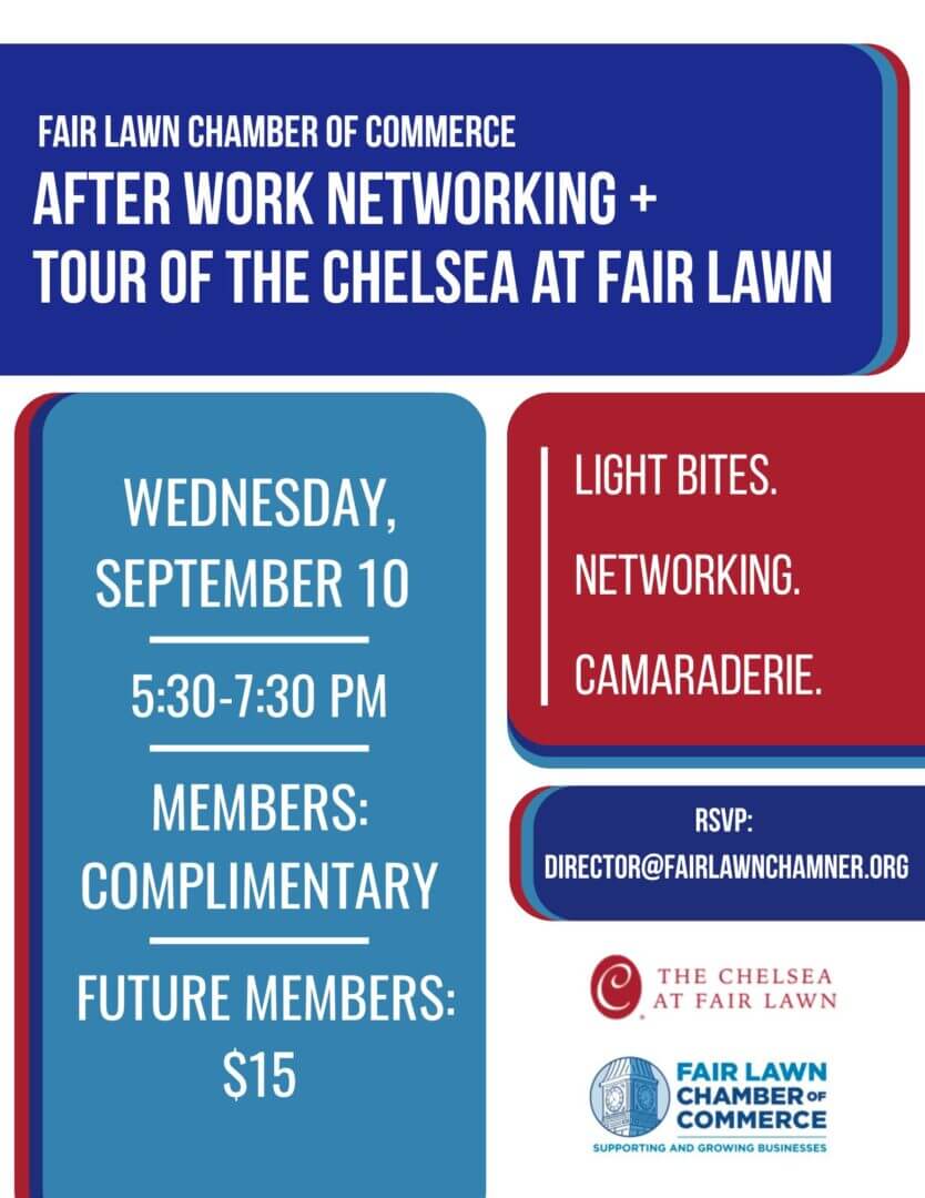 After Work Networking + Tour of The Chelsea at Fair Lawn (Future Member)